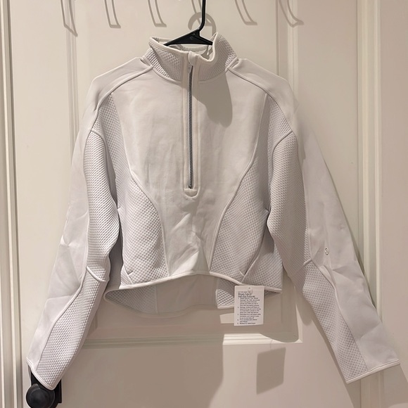 lululemon athletica Jackets & Blazers - Lululemon Mixed Fabric Half-Zip Pullover